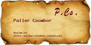 Paller Csombor névjegykártya